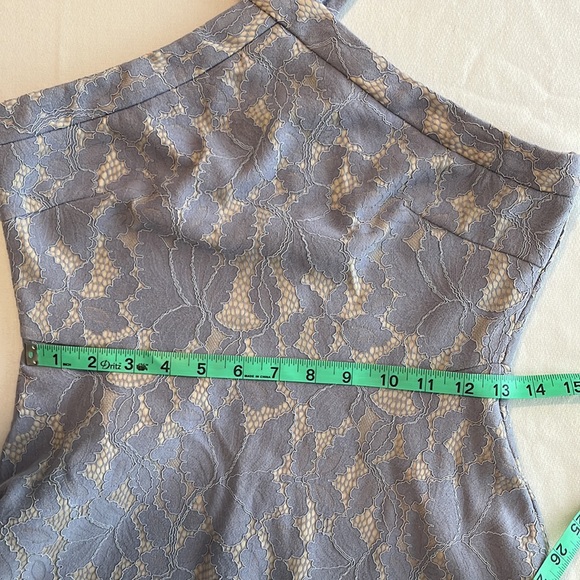 She + Sky Bare Shoulder Grey Lace Dress - Picture 8 of 8